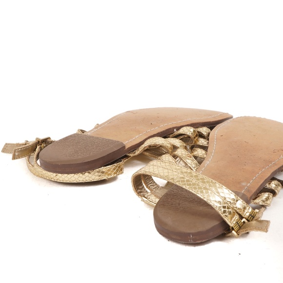 Sam Edelman Gold Strappy Shoes Size 8 - Picture 8 of 9